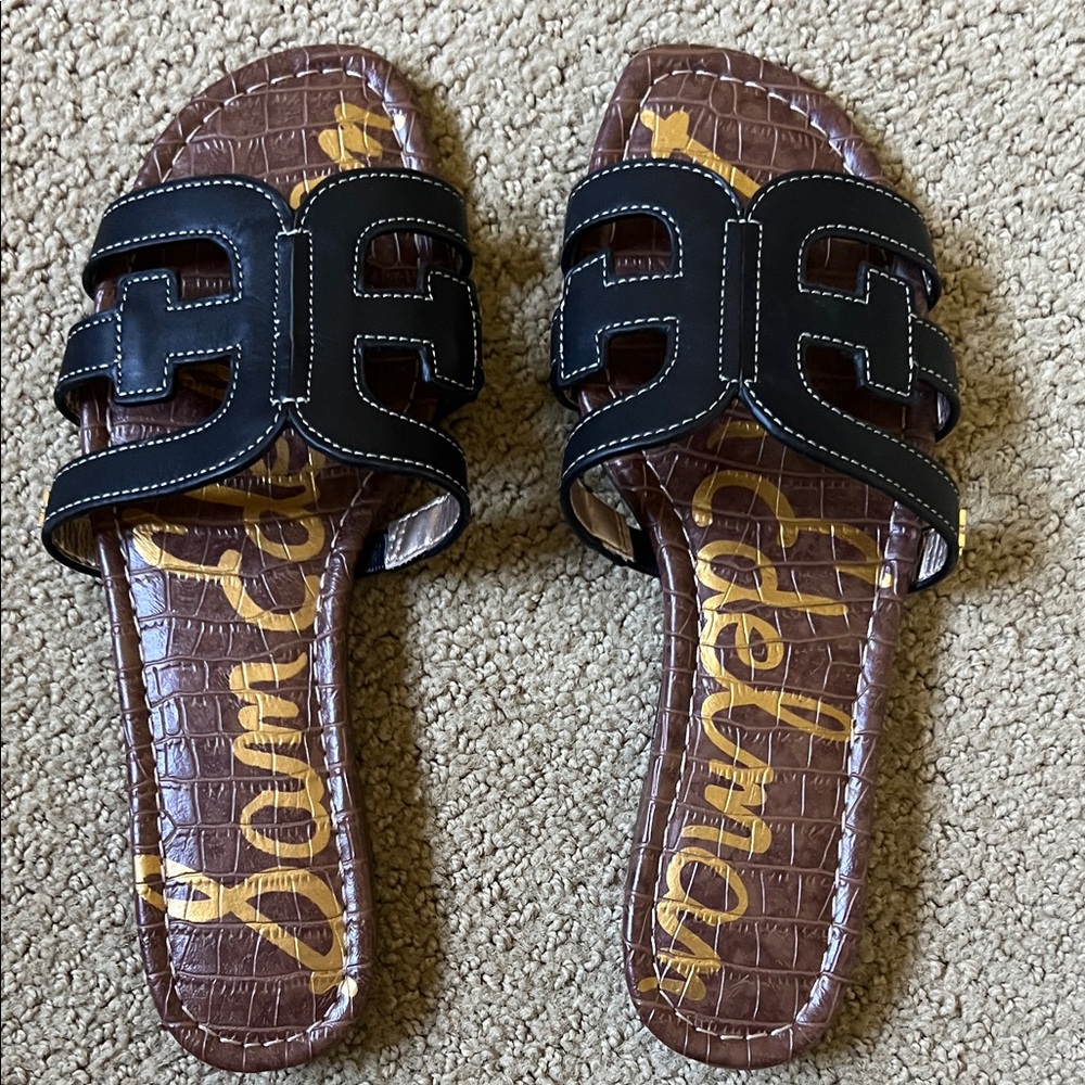 Sam Edelman Black and Brown Sandals